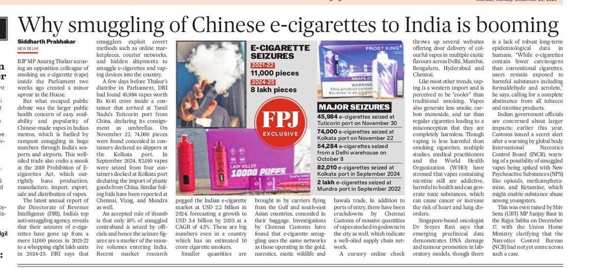 elfbar nachfüll pod läuft aus E-cigarettes and vaping: Your guide on health dilemma and Indian laws  banning it main image 0