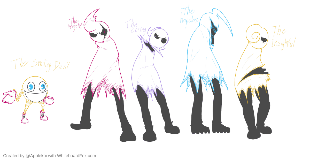 AppleKhi57's tweet photo. Redrew the main 5 (SmilingDevil isn't actually this short, I kinda fucked up the height in drawing the souls-🥀)
#1990incident #execommunity #pacmanexe #pacman https://t.co/KEgHQVbqKG