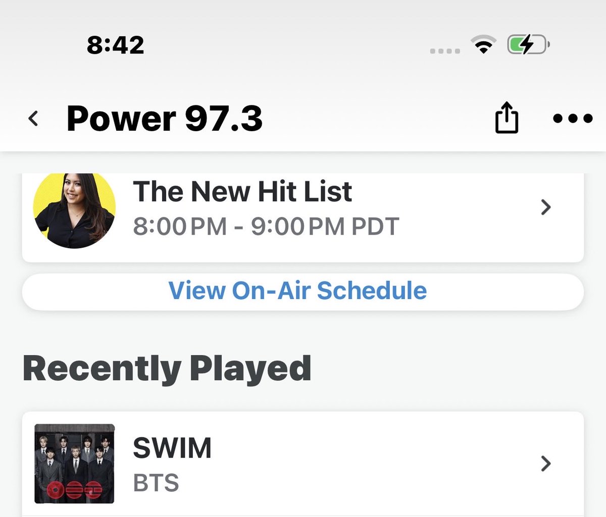 goreigo's tweet image. Thank you @Power973FM for #Swim by @BTS_twt 🙏🙏🙏💜😇