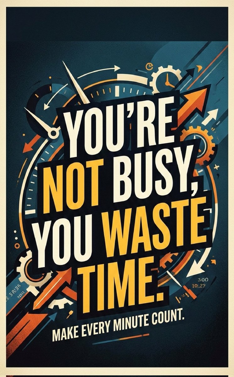 UrbanMind78's tweet image. You waste hours.
Then complain about results.
That cycle ends today.
#NoExcuses #TakeAction #Execution #TimeManagement