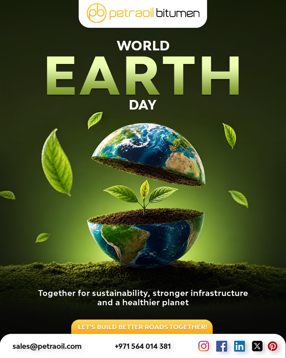 petra_oil's tweet image. Earth Day 🌍
Building sustainably. Moving forward responsibly.
Petra Oil Bitumen
petraoilbitumen.com
#EarthDay #InvestInOurPlanet #Sustainability #gogreen #ecofriendly #ProtectOurPlanet #EarthDay2026 #naturelovers #environmentalawareness #petraoil