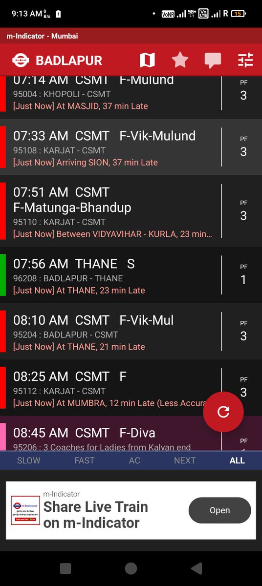 VKC_I_K's tweet image. @Central_Railway @drmmumbaicr @RailwaySeva @AshwiniVaishnaw 
Legacy continues 37 mins 95108train It's been since 2weeks same @Dev_Fadnavis @mieknathshinde  cos want to run SP express within Kalyan run it beyond it @mnsadhikrut  
#latetrainmypride GOOD JOB #badlapur