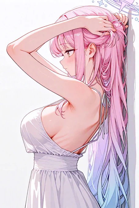 夏のワンピースドレスのミカ SFW No suggestive intent, no nudity. #ブルアカ #bluearchive
