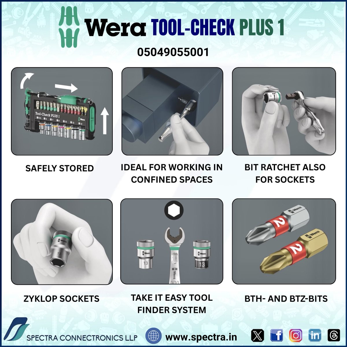 spectra_connect's tweet photo. The Wera Tool-Check PLUS 1 delivers a compact, all-in-one system designed for professionals on the move.🔧🔩

Shop now at- https://t.co/rpWR2c4t28

#totalconnectivitysolutions #spectraconnectronics #wera #weratools #weratoolcheck #toolcheckplus #handtools #toolkit #precisiontools https://t.co/IRFVOzzZHM