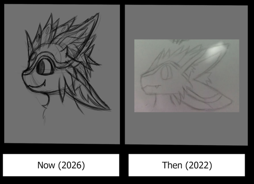 abirdlearnsart's tweet photo. It's been 4 years (and 1 month) since I first started learning how to draw so I decided to do a throwback to these sketches to check on how far I've come. I'm happy with this. https://t.co/frUz2WuxsP