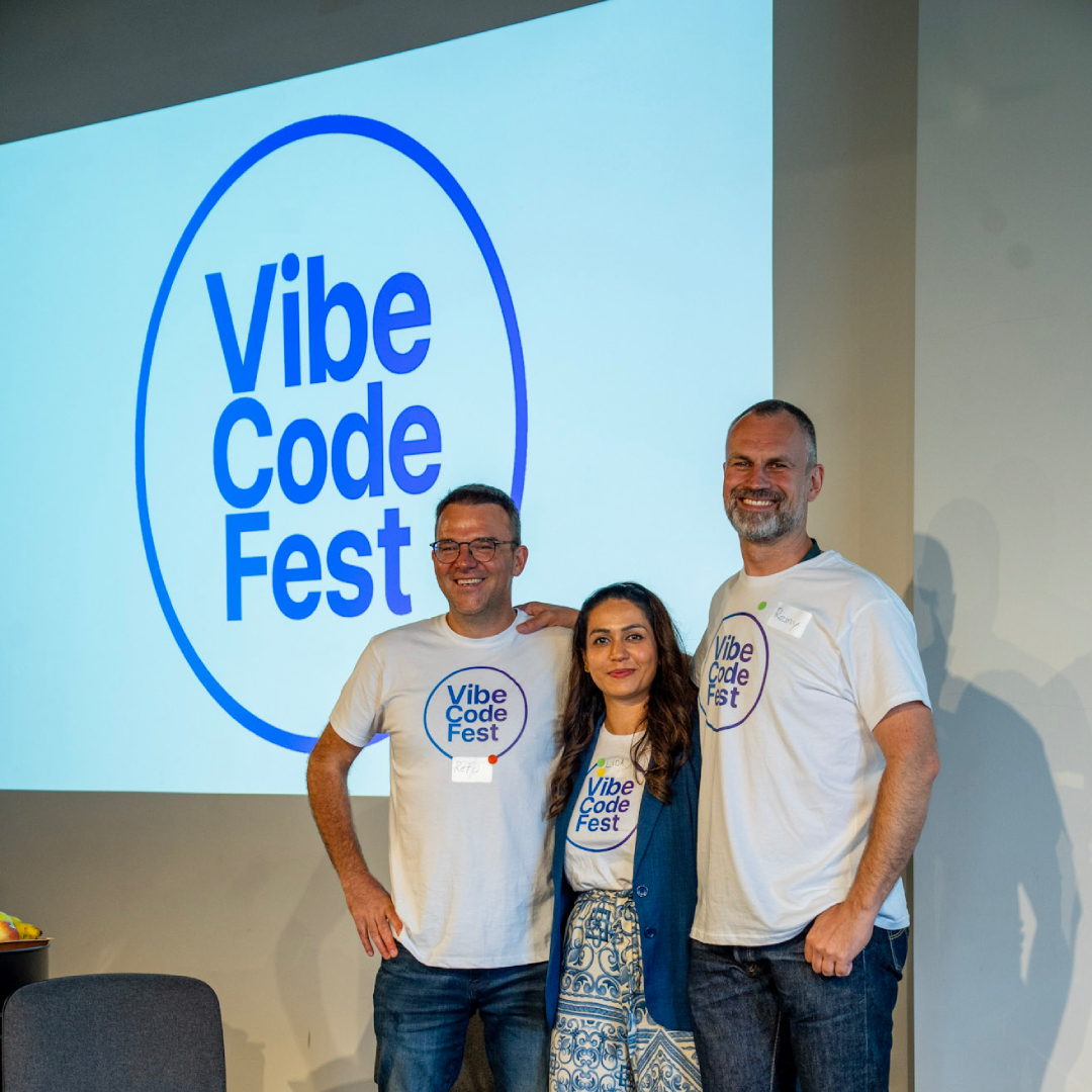 deplo_io's tweet photo. Wir sind Hauptsponsor des Vibe Code Fest. 🚀 Auf Vibe Coding folgt Vibe Deploying: git push, fertig. Kein Ops-Team, YAML-Marathon oder Infrastruktur-Problem – so kannst du dich aufs Builden konzentrieren, nicht auf die Config. ✅ #vibecodefest #deploio #hauptsponsor #deploy #nine https://t.co/SY9kImTkyl