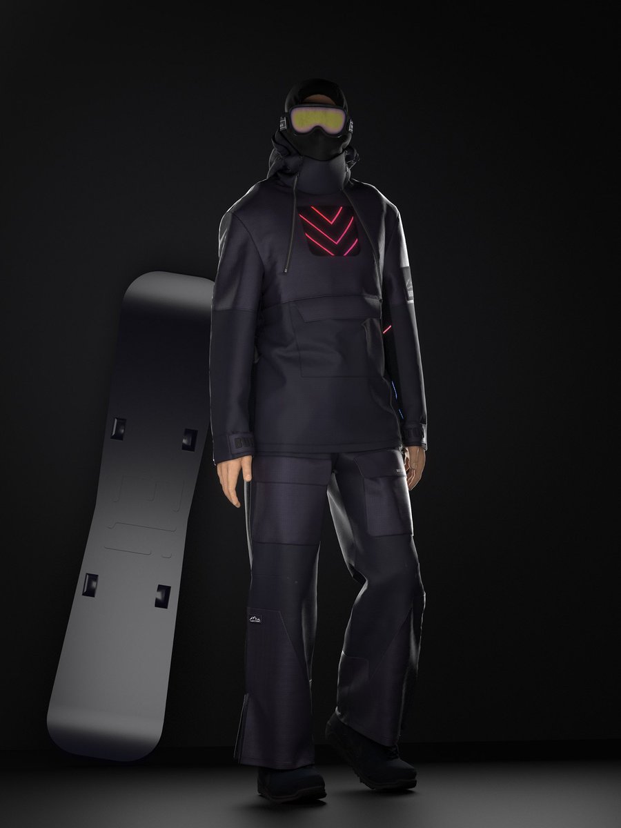 daria_abakumova's tweet image. Hey dears❤️

Looks minimal. Isn’t.
This snowboard concept hides a responsive system beneath a clean outer shell - designed for dome riding, where performance meets expression. 

Built in @itsclo3d 
#3dfashion #techwear #digitalfashion #clo3d