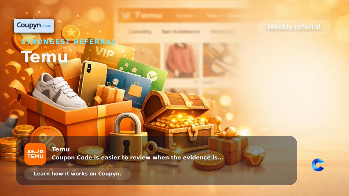 Coupyn's tweet image. A quick look at Temu shows why this signal is worth understanding.

coupyn.com/user/fabiovant…

#coupyn #temu #couponcode #strongestreferralweek