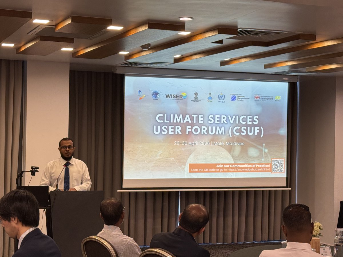 MetMaldives's tweet photo. Climate Service User Forum is underway in Malé, Maldives alongside SASCOF34, bridging climate science with real-world decisions. The forum was inaugurated by the Honourable Minister of Climate Change, Environment & Energy, focusing on turning seasonal forecasts into action across sectors.
