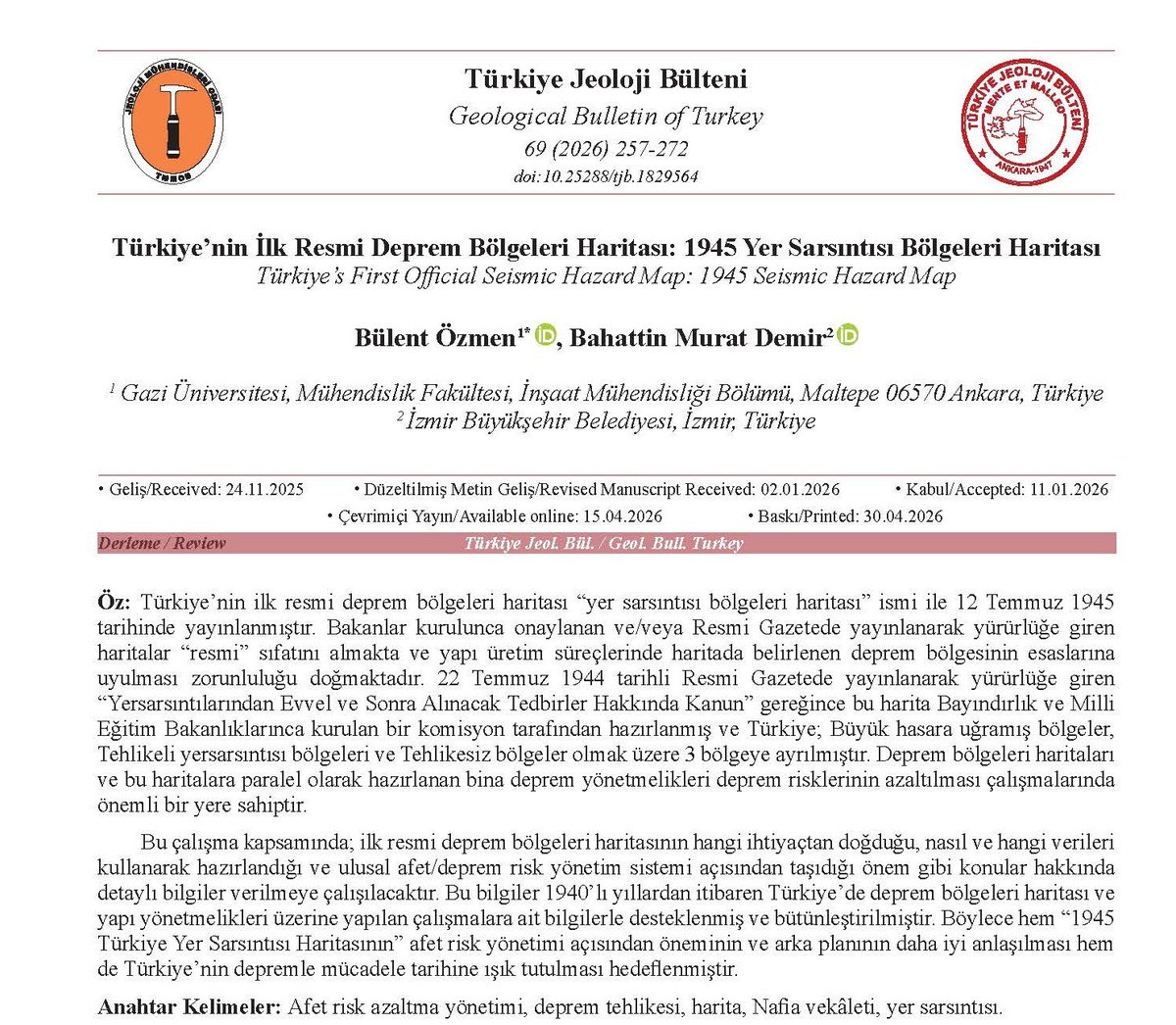 Doç. Dr. Bülent Özmen tweet media