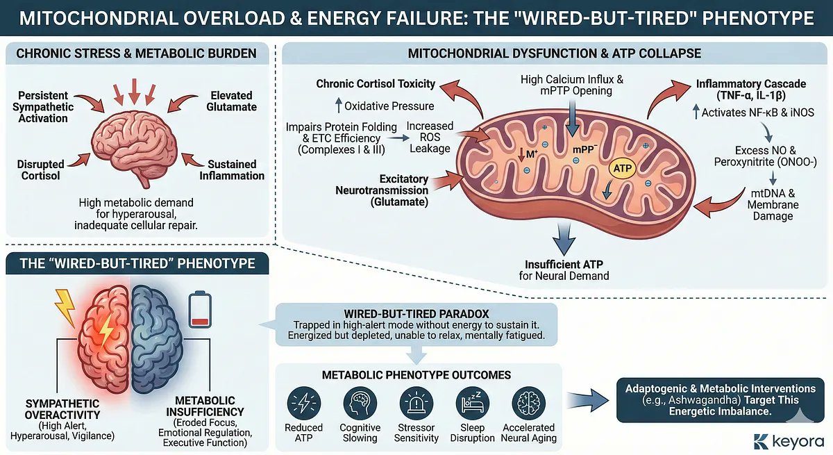 WalterNZ0505's tweet image. Why willpower isn't enough to beat burnout. 🧠🔥

Chronic stress rewires your brain. PFC weakens, Amygdala fires. Restore the balance with Keyora.

#Neuroscience #Biohacking #Burnout #Ashwagandha #MitochondrialHealth #ExecutiveFunction #KeyoraResearch #WiredButTired