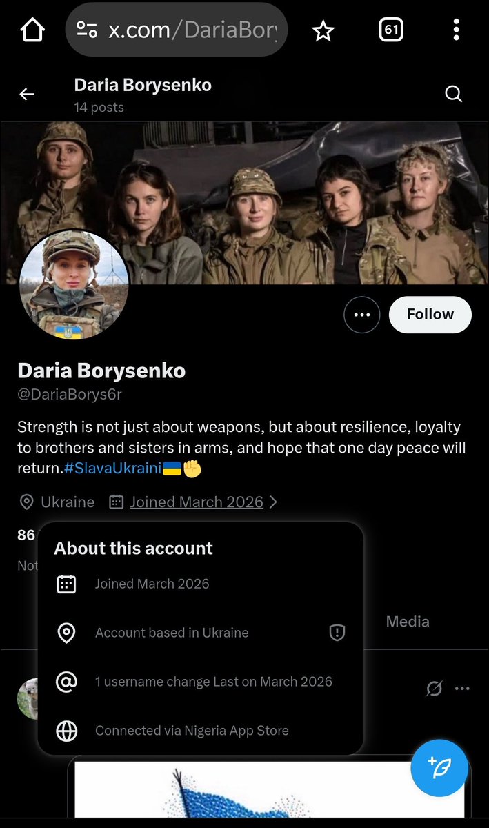 Scammer_Joker's tweet image. Please Priv/Spam Report/Block/Repost these Fake Ukrainian Soldiers. All using pictures from Instagram account vuvergo (Daria Borysenko)
1. DariaBorys6r
x.com/i/user/2029973…
2. Borysenkodaria0
x.com/i/user/2021697…
3. GalGadot676860
x.com/i/user/1955975…
Thanks 
#scammers
