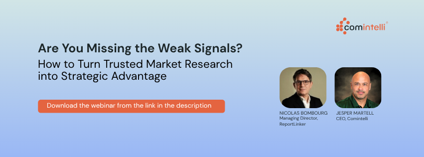 Comintelli's tweet photo. Most organizations think they’re staying ahead by keeping up with the latest news.

But being updated ≠ being strategic.

Watch the webinar recording here: https://t.co/9KhxIZIRUA

#CompetitiveIntelligence #MarketResearch #AI #Strategy #Insights #Comintelli https://t.co/W6JFW5Q8K5