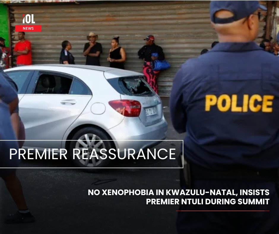 IOL's tweet image. The KwaZulu-Natal Premier Thamsanqa Ntuli unequivocally said there is no xenophobia in the province.
#news #KwaZuluNatal #Premier #ThamsanqaNtuli #no #xenophobia
Read on tinyurl.com/4kckhc56