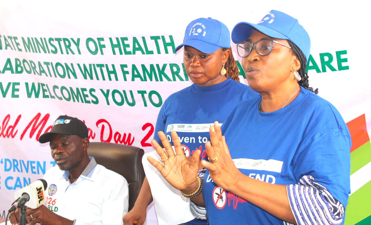 FamkrisHCI's tweet image. WMD 2026 in #Kogi State: awareness, action, results.📉Malaria prevalence dropped from 16% to 8.9% driven by collaboration between #FHCI &amp;amp; partners.
Media engagements across radio and tv stations in Lokoja helped promote health-seeking messages.
#WorldMalariaDay #NowWeCanNowWeMust