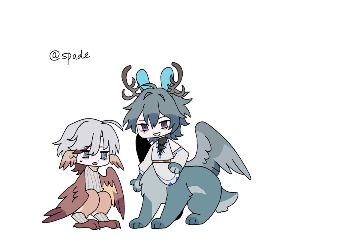 Spade920708's tweet photo. #varflins and #lolluga of mythical creatures by @Chaffinch_0612
（i hope my translation get my point across） https://t.co/BKgI0Vf4TW