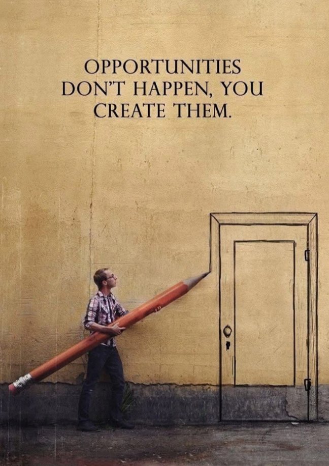 ImpactExchange's tweet image. Opportunities don't happen, YOU create them! 😊 

Success requires action, preparation, and initiative rather than waiting for luck. 

Focus on building the circumstances for success.
#dailyinspiration