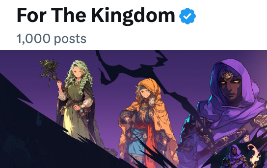 4thekingdom_xyz's tweet photo. If you were here before this milestone, you are early. 🫡

Here's to the next thousands of yapping threads! Things will only get wilder from here. Buckle up! 🚀 https://t.co/ENXLfR1vbf
