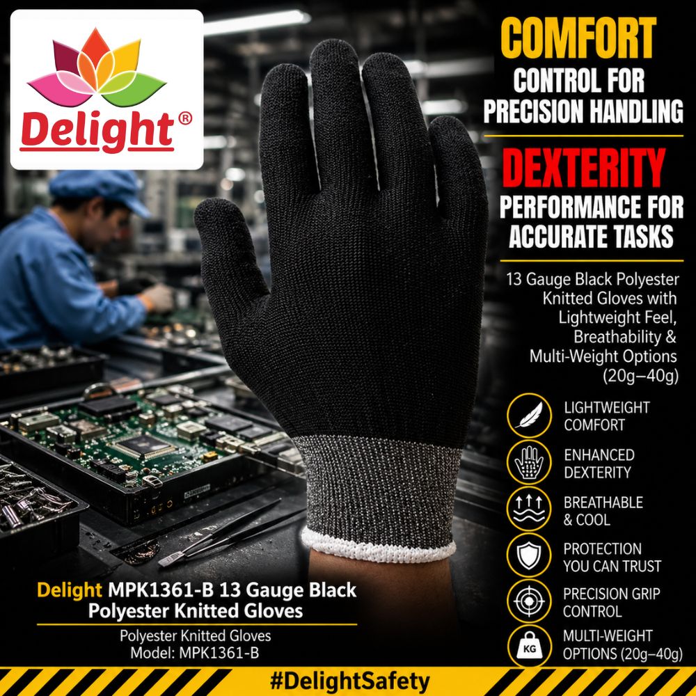 delight_safety's tweet image. 🧤 Precision meets comfort.

Delight 13 Gauge Polyester Gloves – White &amp;amp; Black for everyday industrial work.

#DelightSafety #KnittedGloves #PPE