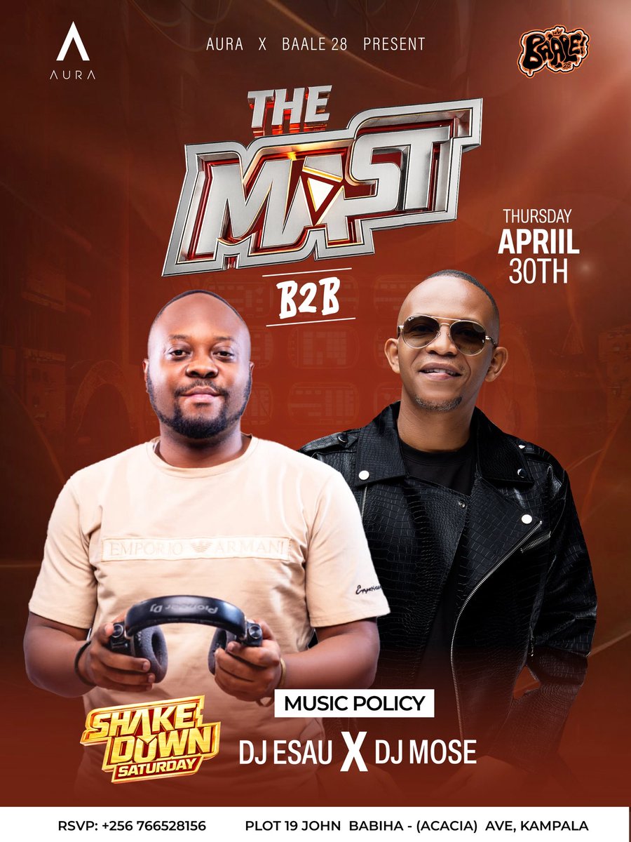 Baale28Club's tweet photo. A B2B like this? Unmissable… straight legendary vibes. @djmo_ze x @vj_esau .. Tommorow is a D-Day!🔥💯
#Baale28 #TheMastB2B #TheMast https://t.co/Xhbb48DuU9