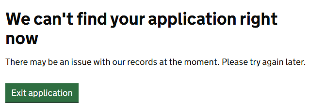 Xetnia's tweet photo. @SF_England My dad is unable to enter any of his details to support my application as we are just constantly getting this error message. https://t.co/kajiouaD5I