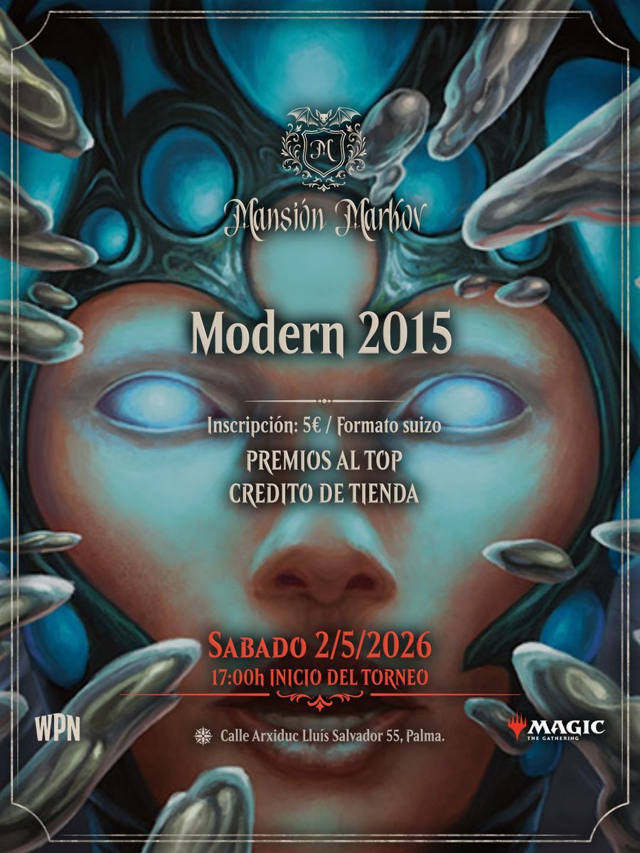 MansionMarkov's tweet photo. Eventos semana 27/4/26 - 3/5/26 @frikiruta #mtg https://t.co/u0uyYMEYzB