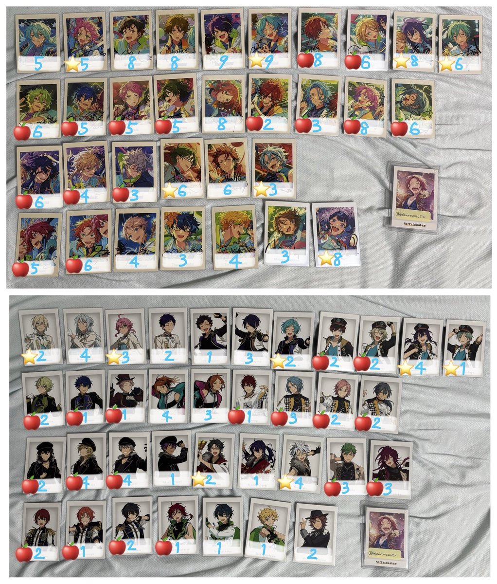 mizuironosuito's tweet photo. 【交換】 あんスタ 展示会 ぱしゃっつ 特典 10周年

［譲］画像のもの

［求］
🌼10周年　
真緒>真/冬芽>スバル/北斗>創/友也1/光2
🌼特典
泉2/北斗2/真緒>舞珠/冬芽/笑主1/友也2/創

詳細→ https://t.co/DBAFa3WSLT