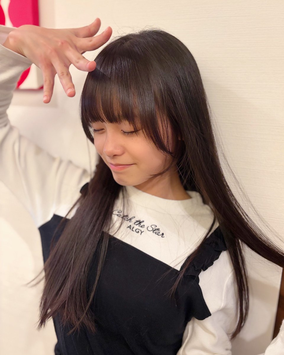 riop_wing's tweet image. 今日はメンテナンスDay💖
前髪と顔周りをカットしてもらったよ〜✨
#りおぴ #アイドル #モデル