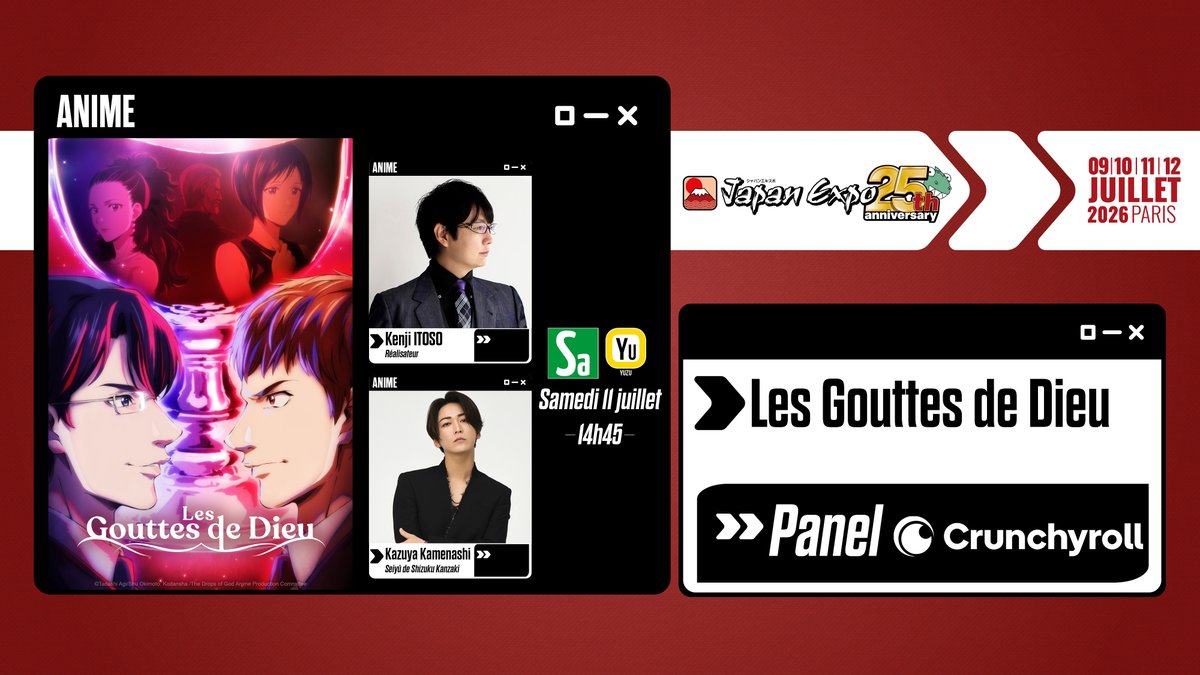 OrientExtremeFR's tweet photo. Kazuya Kamenashi (ex-KAT-TUN) et le réalisateur Kenji Itoso en conférence "Les Gouttes de Dieu" à JAPAN EXPO 2026
@K_KAMEofficial @japanexpo #JAPANEXPO #JAPANEXPO2026 #JE2026 #亀梨和也 #KATTUN #KazuyaKamenashi Paris #JAPANEXPOParis https://t.co/oOFVTO3EzN