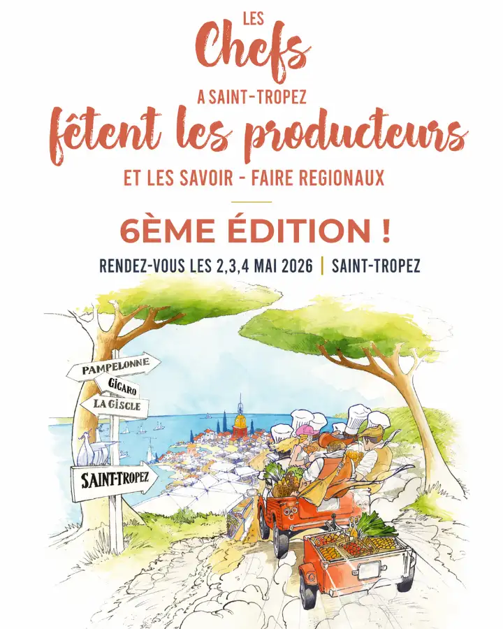 VarTourisme's tweet photo. 👨🏻‍🍳 "Les Chefs à @StTropezMairie fêtent les producteurs et savoir-faire régionaux"
📅 Du 2 au 4/05

🤝 Soutenu par @VarTourisme, un RDV pour excellence, authenticité et rencontre public/producteurs
🧺 Marchés, démonstrations &amp; concours

➕d'infos ici : https://t.co/NGM5lZ8wY7 https://t.co/xBzjzsaZXe