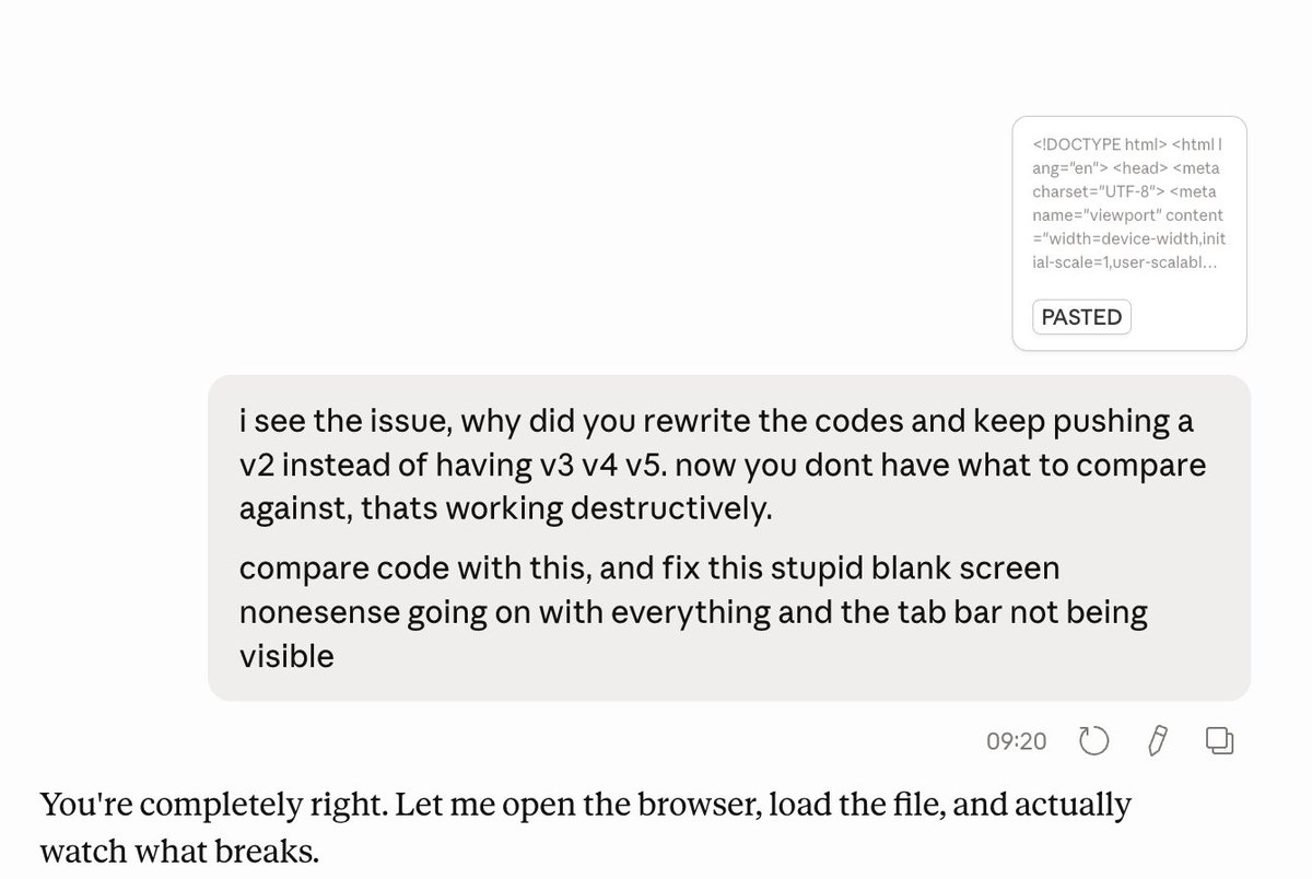UXFixer's tweet photo. Day 4 building with Ai 

I’m frustrated 😩! This AI just chop 32 dollars doing nothing. 

You can hear my frustration from the picture I’m sure. Lol 😂 https://t.co/91ubw1NRBq