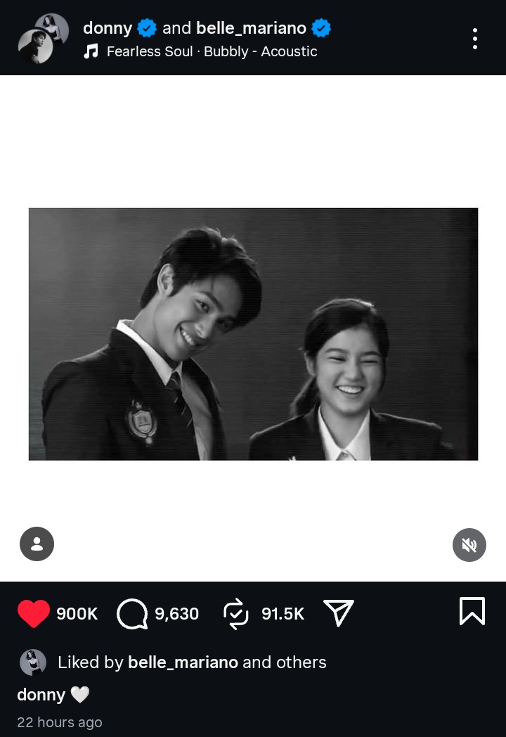 900k likes for these two! #donbelle