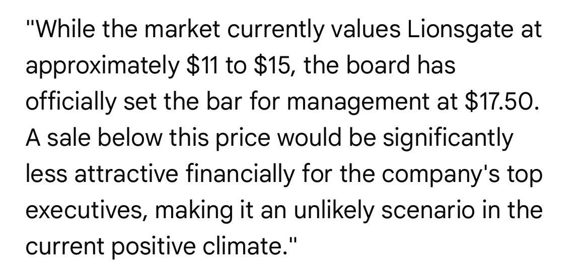 _99Paul99's tweet image. $LION #lionsgate #MichaelMovie 
"Driven by the blockbuster success of Michael, Lionsgate has emerged as the crown jewel in a consolidation battle pitting tech titans like Apple and Netflix against traditional studios like Sony.”