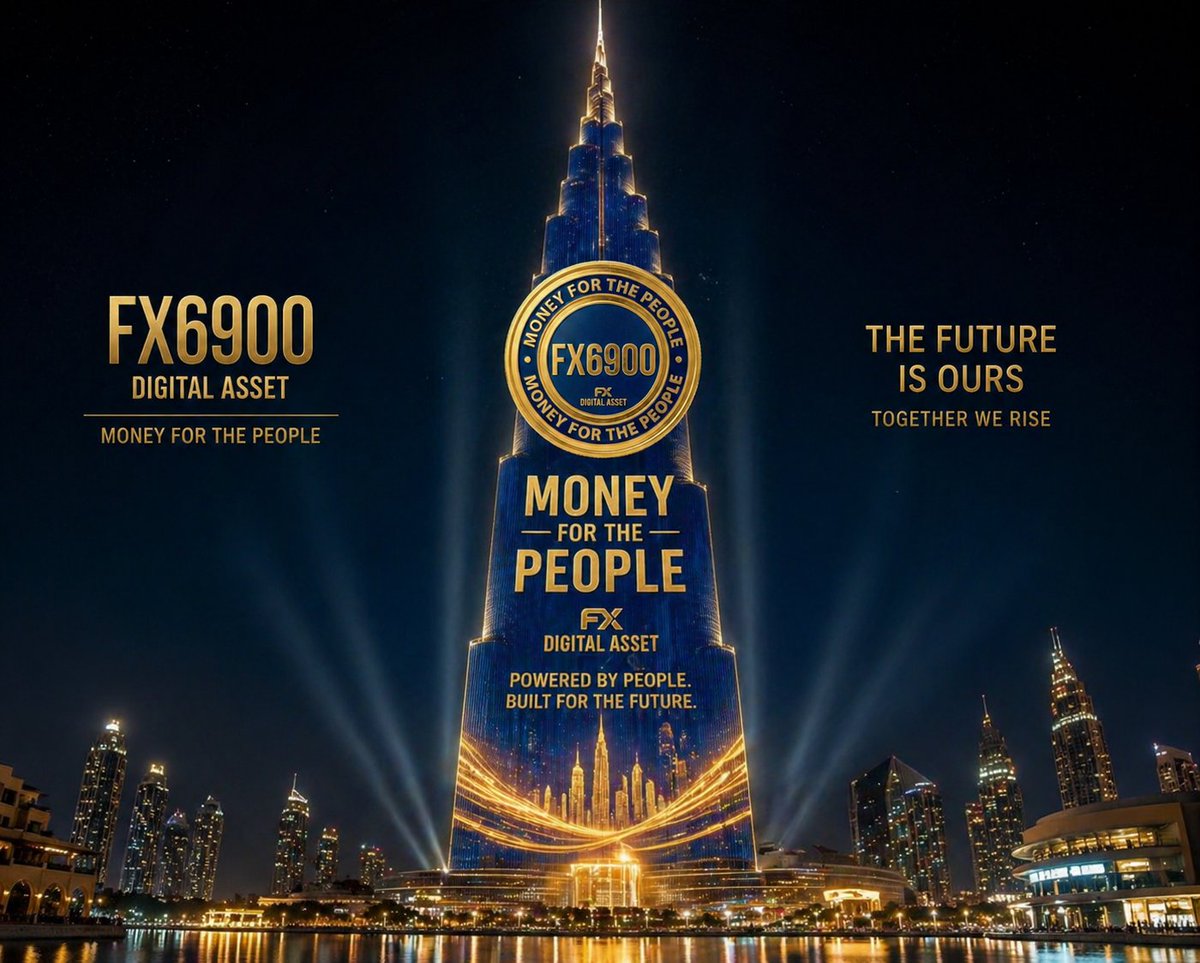 FX_6900's tweet image. 💎 FX6900 is more than a digital asset — it’s a movement.
💡 Built by the people. Powered for the future.
🌍 Together, we rise.
📈 The future is ours.
#FX6900 #Crypto #DigitalAsset #Blockchain #FutureFinance #MoneyForThePeople