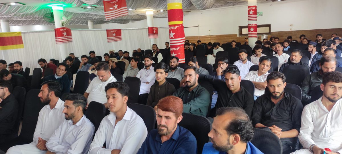 NasirKhanUKPNP's tweet photo. UKPNP Holds Historic Event On  28 April 1949 Karachi Agreement with Great Turnout and Mass Mobilisation in Rawalakot on 28 April 2026. 

The United Kashmir People's National Party held a historic and well-attended event in Rawalakot, Poonch, on  the 28 April 1949 Karachi Agreement, drawing a large and energetic turnout with central leadership, women, and youth participating in significant numbers. 

A major programme was held at Akbar Hotel, Rawalakot Poonch, focusing on the background, key points, and consequences of the Karachi Agreement, while a rally was organised which marched through the streets of Rawalakot where participants raised slogans including “We want freedom,” “We want a united independent State of Jammu and Kashmir,” “No to forced division,” and “Aar paar joor do, Kashmir hamara chhor do.  We stand with Shaukat Kashmiri, Long Live UKPNP, Long Live United Independent State of Jammu and Kashmir.” 

The venue was decorated with party flags, historical flags of the State of Jammu and Kashmir, and banners and posters reflecting the party’s vision and struggle. 

The programme was chaired by Madam Sardar Tania Khan, Senior Vice Chairperson UKPNP, while the chief guest was Sardar Riaz Khan, President UKPNP Canada, and the special guest was Advocate Sardar Rashid Yousaf, President UKPNP North America. The organisational leadership and execution of the event were led by Sardar Atif Khan, President UKPNP District Poonch, Fazal Jammu Kashmiri, General Secretary District Poonch, and Iftikhar Ahmad, Deputy Secretary Europe Zone, who ensured the successful conduct of the programme. 

The proceedings were conducted by Fazal Jammu Kashmiri, while the reception and welcoming of various rallies were led by Sardar Atif Khan. 

Shaukat Ali Kashmiri, Chairman of UKPNP, addressed participants via video link, highlighting the importance of unity and continued struggle. He shed light on the Karachi Agreement, stating that it curtailed the powers of Azad Kashmir and Gilgit-Baltistan while also acknowledging Gilgit-Baltistan as a historical part of the disputed State of Jammu and Kashmir, a point he stressed must not be overlooked. He noted that Nasir Sharif, who in  not present today , played a key role in organising and strengthening the party in Rawalakot. My tribute to him. He is a dedicated comrade of UKPNP. 
Sardar Shaukat Kashmiri paid tribute to Advocate Sardar Rashid Yousaf, President of UKPNP North America, for his efforts and contributions, stating that he played a key role in the successful organisation of the programme. Shaukat Ali Kashmiri also congratulated Sardar Atif Khan, President District Poonch, Fazal Jammu Kashmiri, General Secretary District Poonch, and Iftikhar Ahmad, Deputy Secretary Europe Zone, appreciating their tireless efforts and dedication. He remarked that committed comrades like them are a true asset of our party. 
Shaukat Ali Kashmiri further congratulated members of the central cabinet and party workers for travelling from different regions to participate in the programme and expressed his sincere gratitude for their dedication and support. 
Among the prominent speakers were  Sardar Ishtiaq Hussain, Secretary General UKPNP, Raja Muhammad Azam, Deputy Secretary General, Syeda Nighat Gardezi, Secretary Women Affairs, Syed Waqar Kazimi, senior leader and Central Committee member, Amjad Gardezi President AJK Zone, Saad Rajput KNSO, Mirza Aleem Shafiq Jaral, Mufti Umar Farooq, Saeed Shah of JKLF, Mushtaq Khan, President UKPNP District Sudhnuti, Saad Rajput KNSO, Kamran Khalid, Raja Faiz from Arja Bagh and others.
UKPNP remains committed to a peaceful, democratic, and rights-based struggle for the reunification and independence of the State of Jammu and Kashmir, rooted in non-violence, political awareness, and international advocacy. 
@shaukatkashmiri @JamilMaqsood1 @SAJIDSABIR @SardarAsifAbbas @SardarAmjadYou1 @sardarrashid01 @FabianLeedsNE @RichardBurgon @jeremycorbyn @CatherineWest1 @TikkaTahir #UKPNP