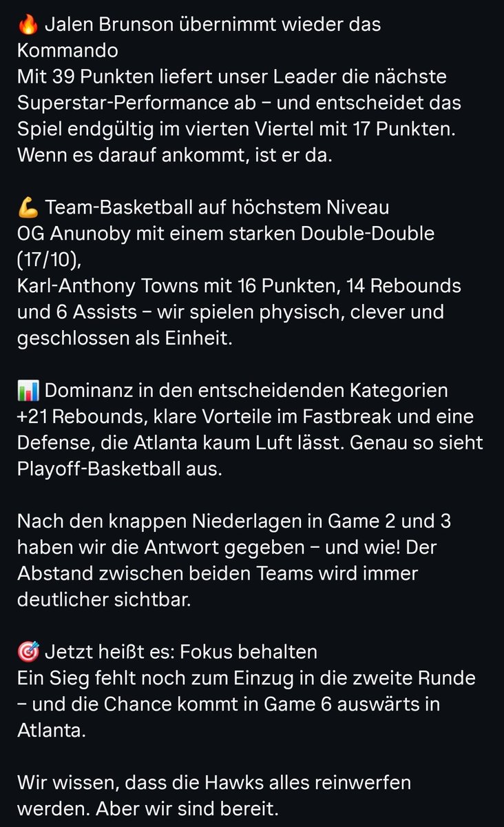 Knicks Nation Germany tweet media