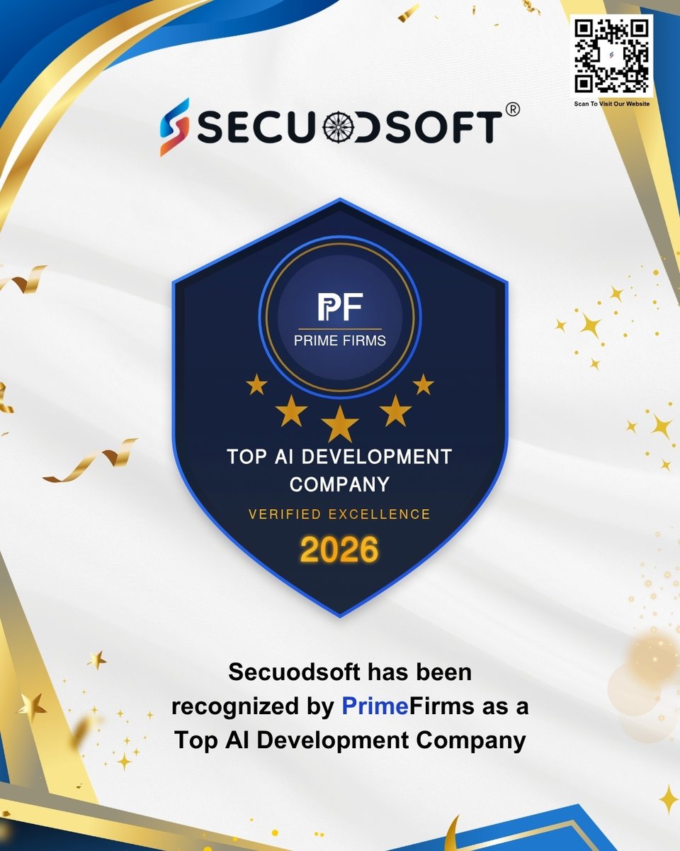 secuodsoft's tweet image. Secuodsoft has been recognized as a Top AI Development Company by @PrimeFirms 

#aidevelopment #artificialintelligence