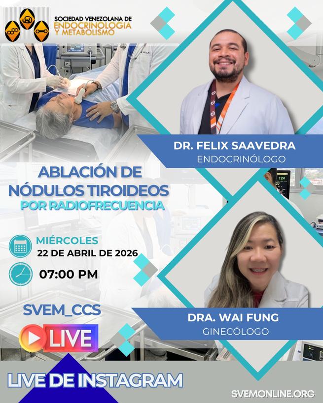 ¿Nódulos tiroideos? Conoce la alternativa a la cirugía: Ablación por Radiofrecuencia (RFA) 🩺✨

🗓 Día: Miércoles, 22 de abril
⏰ Hora: 7:00 PM