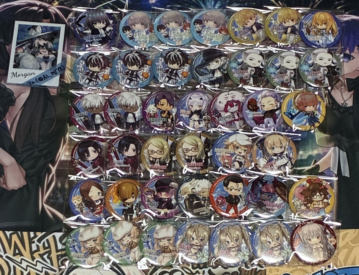 AL_MEYR's tweet photo. FGO Fate/GrandOrder フロムロストベルト きゃらとりあ 缶バッジ 交換 譲渡
<譲>
画像の物

<求>
同異種リリス モルガン アルトリア(槍 裁)

または
1点300円+送料
デイビット キリシュタリア+画像2(1~2段目)はヒナコ ベリル+画像2(5~6段目)を同数引き取りお願いします

プロカ必読 https://t.co/Jc1dy4sud2