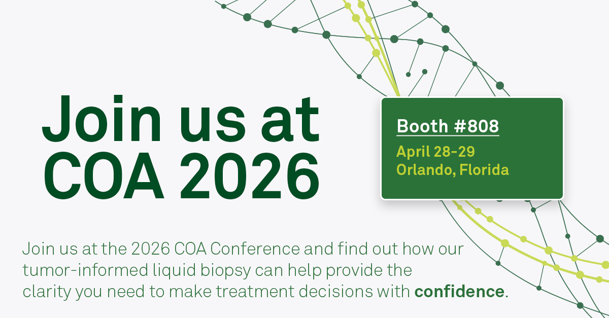 HaystackMRD's tweet photo. From clinical practice to clinical research, Haystack MRD® delivers exceptionally accurate ctDNA detection. See you at COA 2026 in Orlando. https://t.co/8Kl7tMkhLX #COA2026 #MRD #ctDNA https://t.co/K4hHyxfMZd