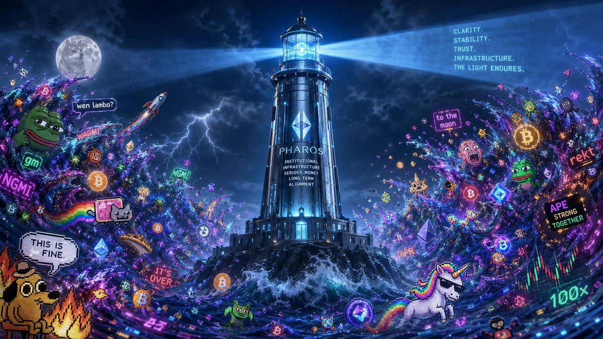 Pharos is unique. It's super serious about building RealFi infrastructure for institutions, but on the ground, the ecosystem is still lively with crypto memes and madness

Frankly, what keeps me here is <a href="/Kiwi_Nod/">KiwiNod</a>.