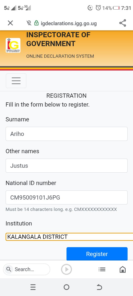 ArihoAm's tweet photo. @IGGUganda these parts of your site don't work. What l do as a new servant who wants to register? https://t.co/kpQTUfmcAm