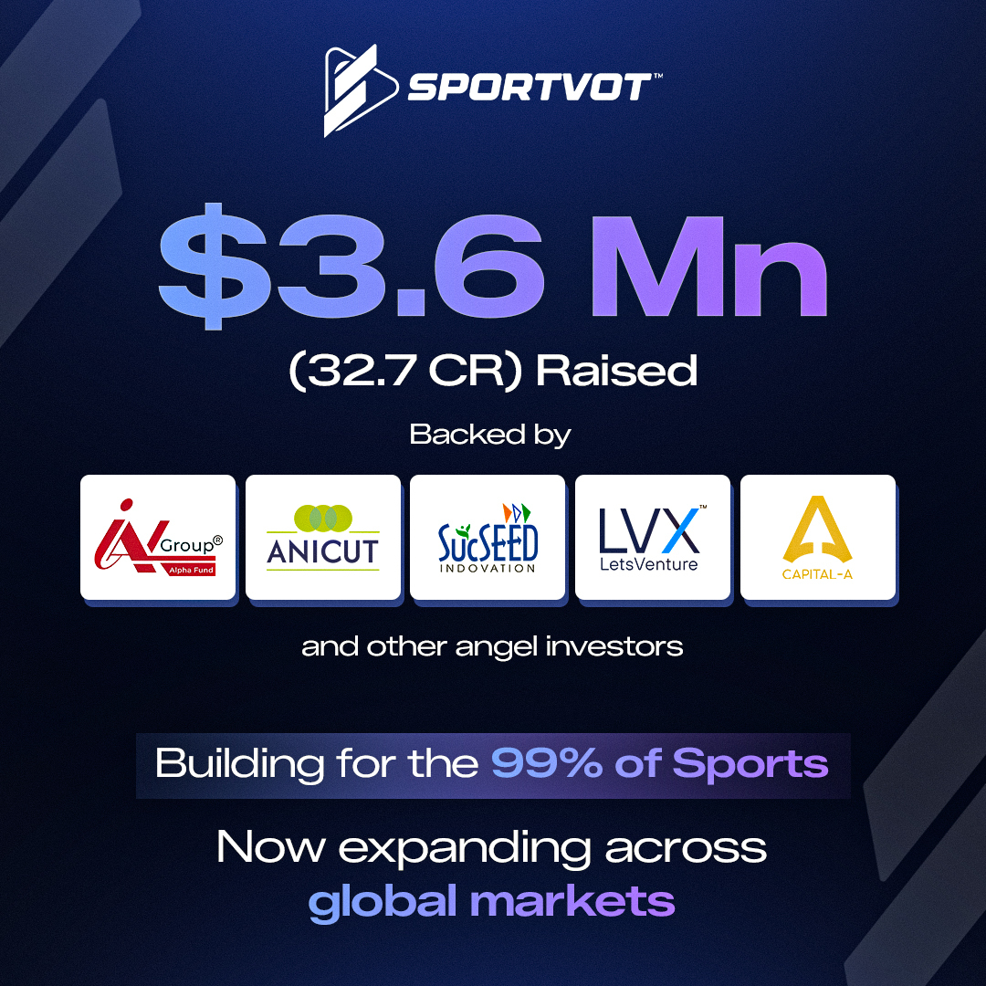 sportvot's tweet photo. We’ve been saying this for a while, 99% of games aren’t captured and disappear. We built for that.
500k+ matches. 35+sports. 30+ countries. 100M+ viewers. 
Now backed by ₹32.7 Cr funding from @ianetwork,@AnicutF, @SucSEED_IN,@lvxventures and other invesors to take this further! https://t.co/DNPzkcu7v7