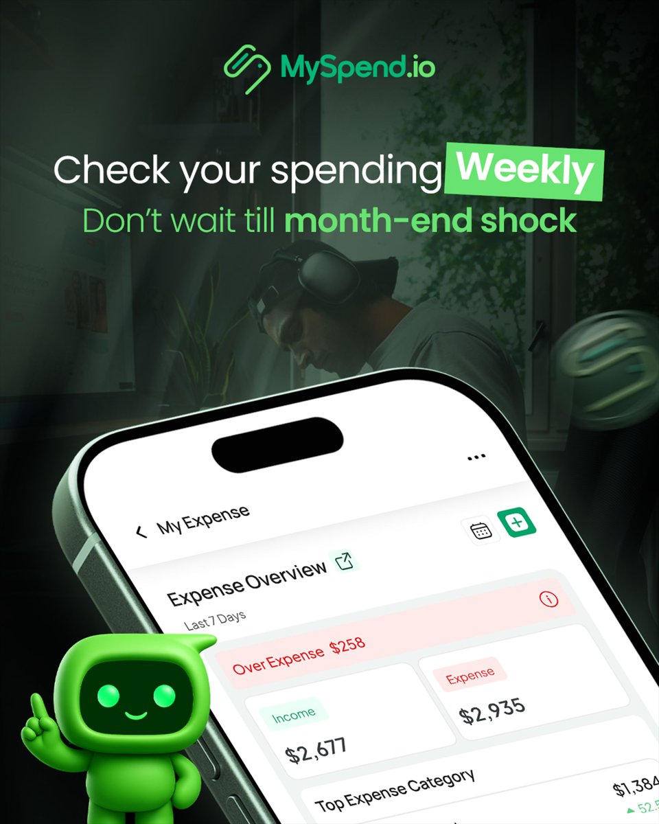 myspendio's tweet photo. Month-end shock = tracking too late.

💡 Check your spending weekly:
✔️ Catch overspending early
✔️ Stay in control
✔️ Make smarter decisions

https://t.co/cZmxYXCMiB helps you see where your money goes—before it’s gone.

🚀 Start free → https://t.co/Pv3D6NHl21 https://t.co/loBsOm5YWS