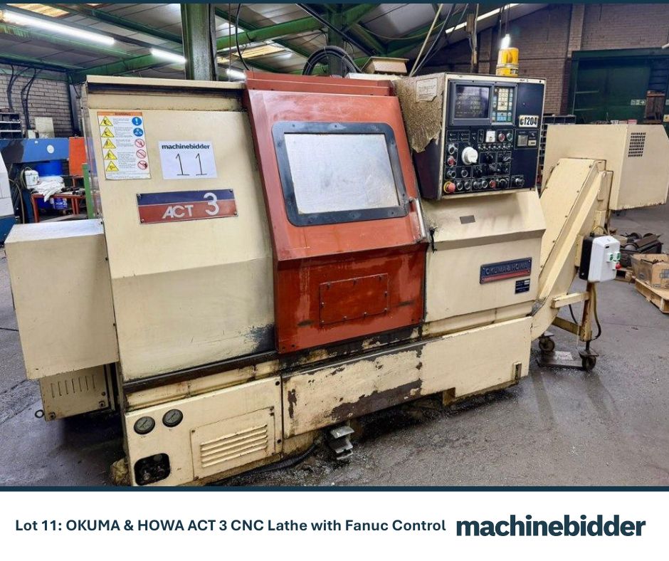 machinebidder's tweet image. ONLINE AUCTION SALE

CNC &amp;amp; Conventional Machine Tools, Inspection Equipment, Tooling &amp;amp; Workshop Equipment (170756)

Lot 11: OKUMA &amp;amp; HOWA ACT 3 CNC Lathe with Fanuc Control

buff.ly/NLjd8to

#manufacturing #ukmfg #usedequipment #onlineauction #cnc #lathe #turning