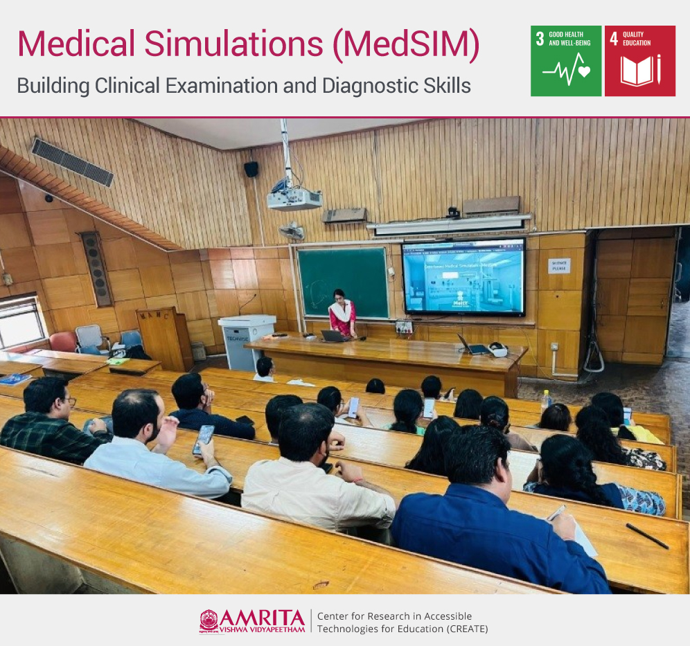 AmritaCreate's tweet photo. How do medical students build clinical &amp; diagnostic skills?
MedSIM uses case-based scenarios to help students analyze clinical cases and make confident decisions. It strengthens clinical reasoning for real-world practice.
#MedicalEducation #EdTech
Explore: https://t.co/gyySY7zhTR https://t.co/B2kqJ8lOn3