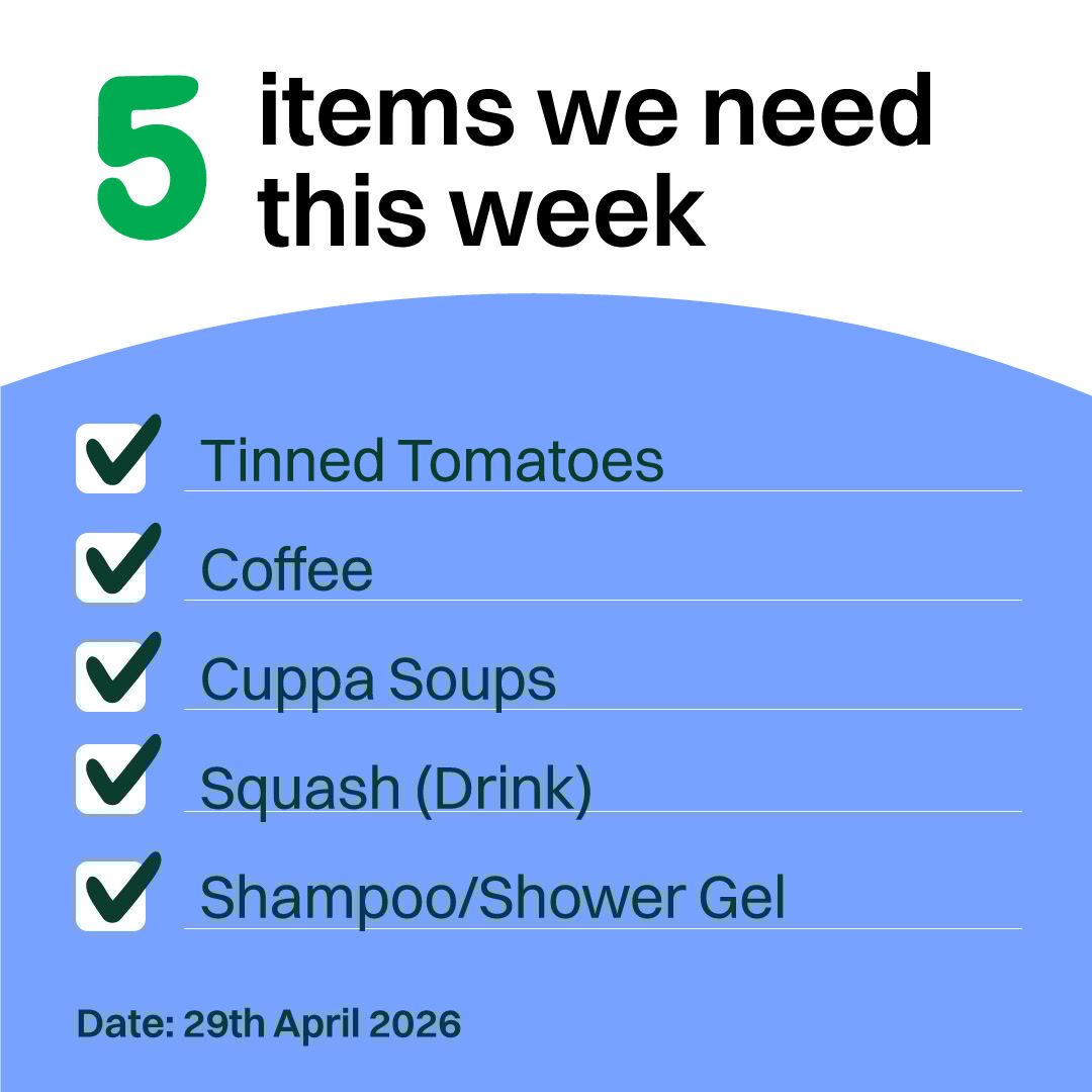 RugbyFoodbank's tweet image. Here are this week's most needed items at Rugby Foodbank. Adding just one of these to your basket can make a huge difference for a neighbour in need.

#MostNeededWednesday #CommunitySupport #FullPlateRugby