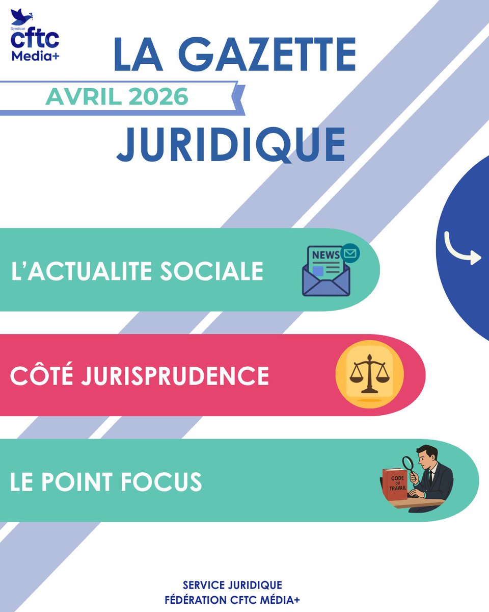 CftcMediaplus's tweet photo. Découvrez l’intégralité de notre gazette Juridique 

https://t.co/93Rl2pP7OC

Un point complet pour suivre l’actualité du droit et ses évolutions essentielles.

#gazettejuridique #Droit #VeilleJuridique #Actualités
#CFTCMediaPlus https://t.co/R1F21NRRXx
