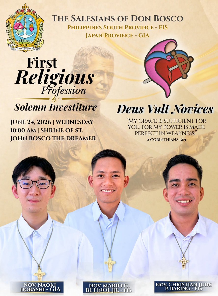 JoeJoy1607's tweet photo. Need your prayers, please!
Thank you Lord for the call.
Guide them!
#SalesianVocation
#BeWithGod
#ServingtheYoung https://t.co/RwECGKWPp4