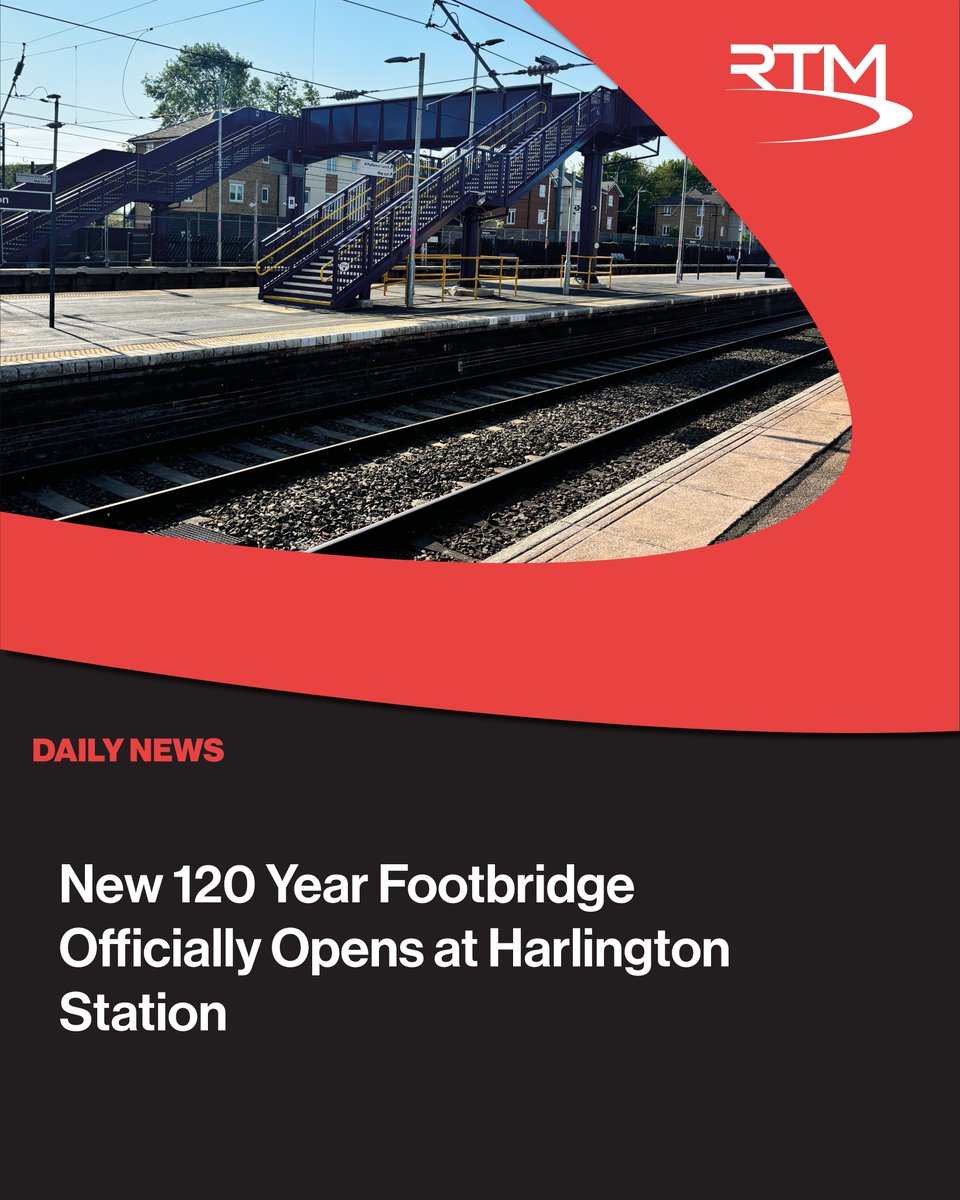 thertmnews's tweet image. 🚆 A brand‑new footbridge is now OPEN at Harlington station — built to last 120 years and transform the passenger experience 👷‍♂️✨

• Major investment from @networkrail  at a key @TLRailUK  station

Read more: railtechnologymagazine.com/articles/new-f…

#UKRail #NetworkRail #Thameslink